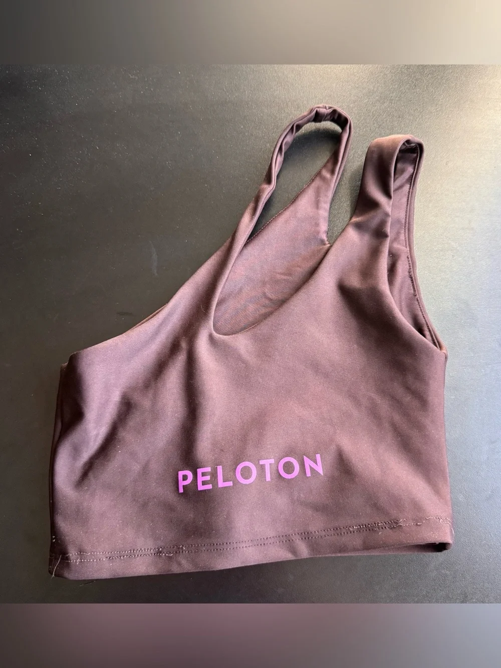 Peloton Show Up Side to Side Women's Chocolate Brown Sports Bra Size: S